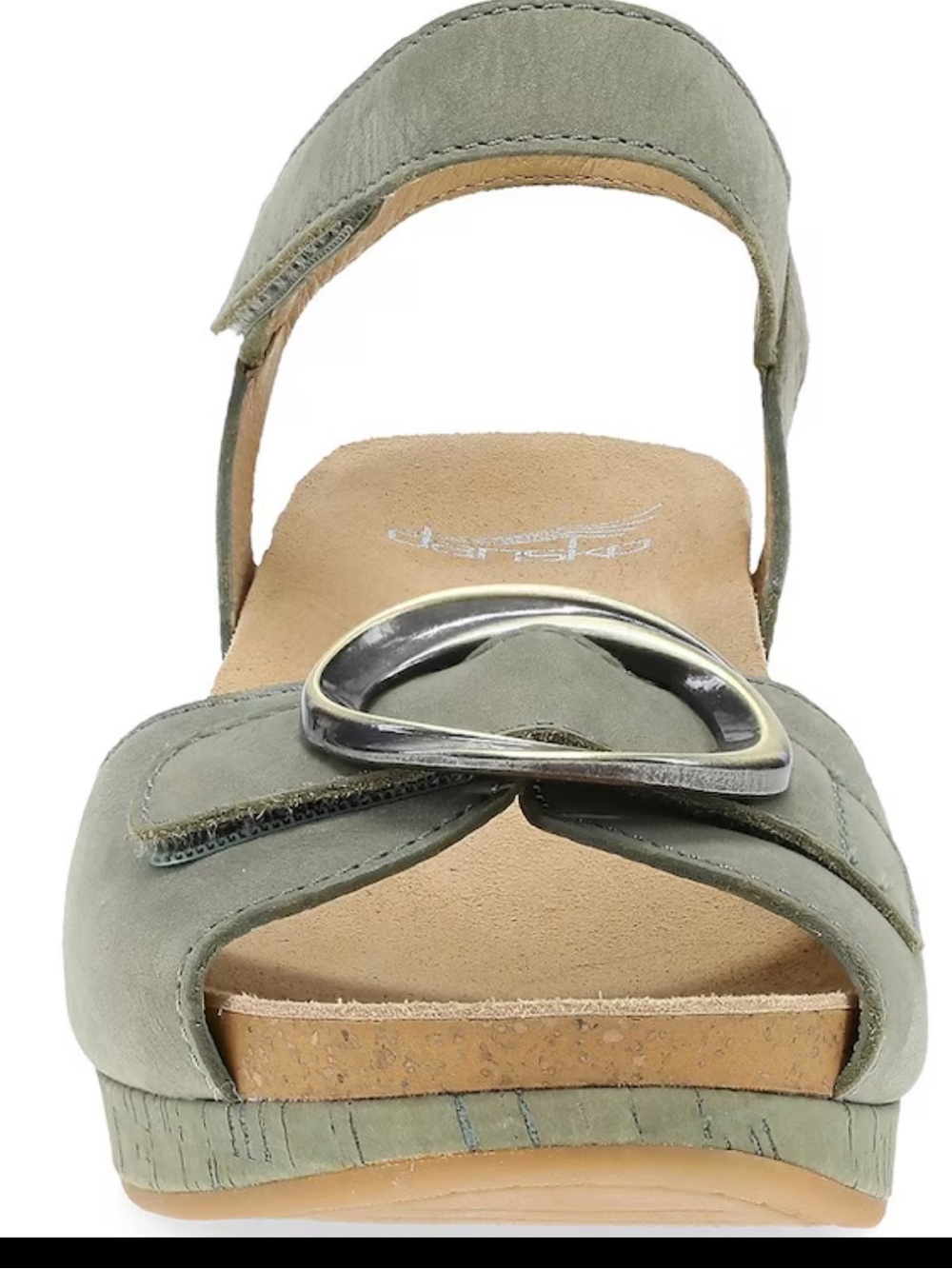 Dansko Stella Nubuck Suede Buckle Hardware Wedge Sandals New - Picture 4 of 16